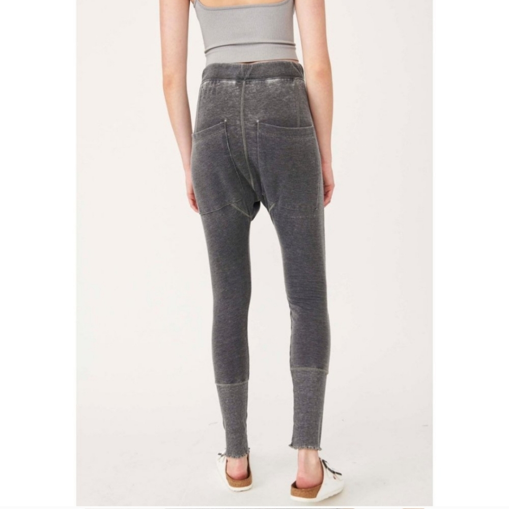 Free People Cozy All Day Harem Black Oversized Leggings - Picture 5 of 15